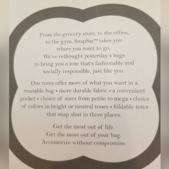 NWT Snapsac foil insulated navy lunch tote bag - Picture 5 of 16